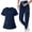 42162-Dark Blue, variant on Medical Nurse Work Uniforms Doctor Surgical Uniforms Unisex Scrubs with Pockets