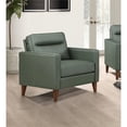 thumbnail image 3 of Coaster Jonah Faux Leather Upholstered Track Arm Accent Club Chair Green, 3 of 12