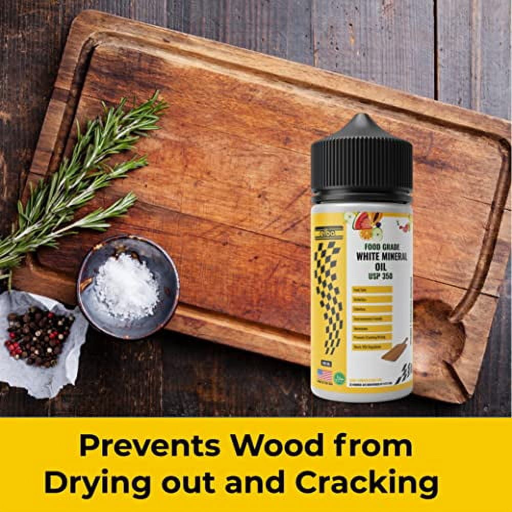 Food Grade White Mineral Oil USP 350 | Cutting Boards | Countertops and  Butcher Blocks | Lubricant for Knife or Meat Grinder Food Safe, NSF H-1 |  Halal and Kosher | .