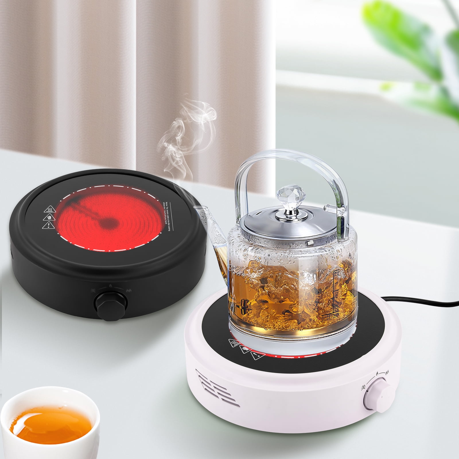 Wildnix Electric Mini Stove with 700W Power, Compact and Modern Design, Two Heat Settings, Ideal for Quick Coffee and Tea Preparation