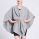 thumbnail image 4 of Capa de lana de color liso para mujer, chaqueta, bufanda, 4 of 4