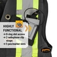 thumbnail image 5 of Pioneer 100% Cotton Hi Vis Surveyor's Safety Vest for Construction - Reflective Tape - 10 Pockets - Class 1 - Black, 5 of 8
