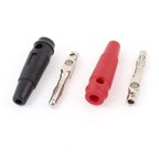 Unique Bargains 2pcs Nickel Plated 4mm Screw Solderless Stackable Speaker Banana Plugs Adapter