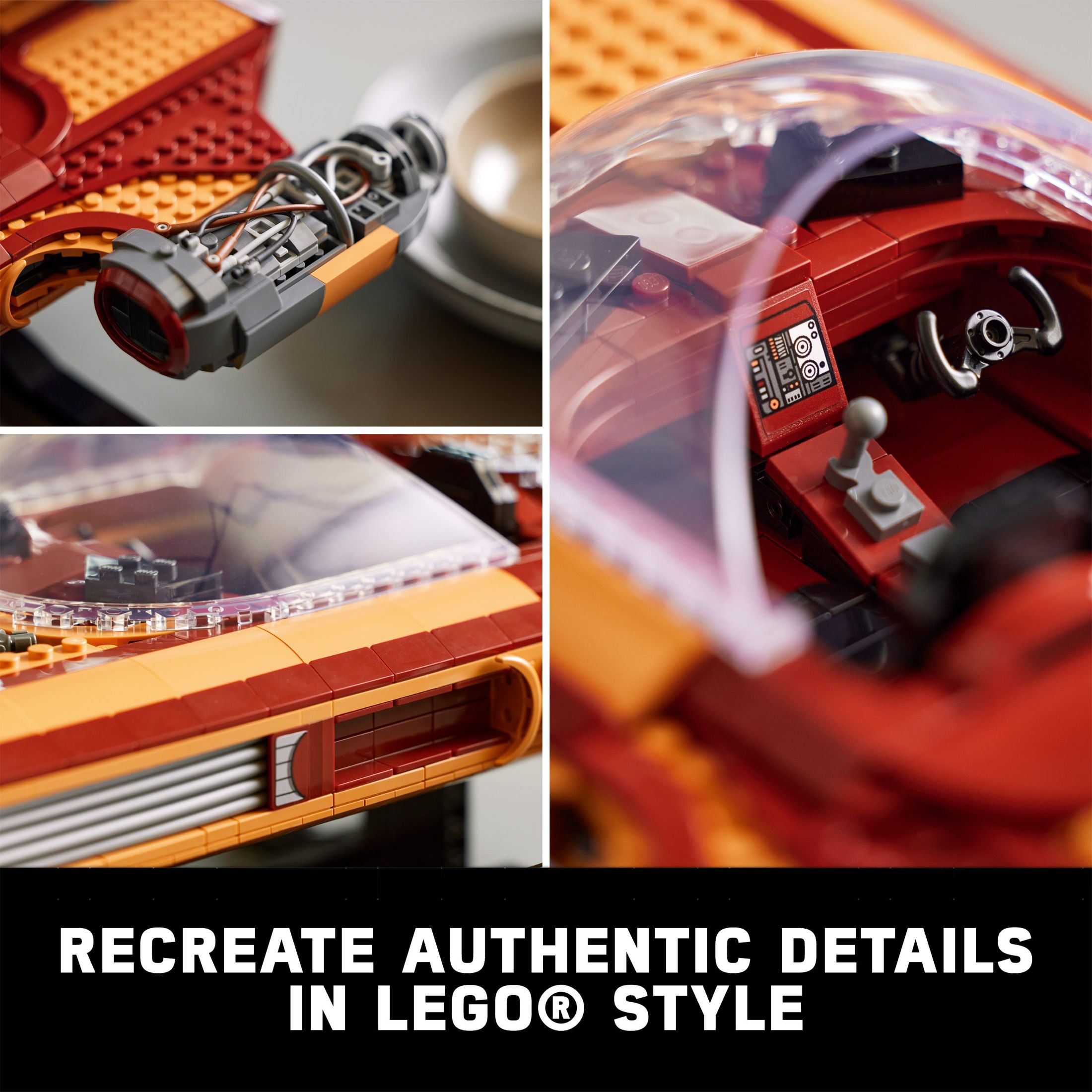 LEGO Star Wars Luke Skywalker's Landspeeder 75341, Ultimate Collector Series Star Wars Building Kit for Adults, Includes Luke Skywalker Lightsaber and C-3PO Mini Figure, Gift Idea for Star Wars Fans - image 5 of 8
