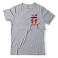 thumbnail image 5 of Mens Norway Pocket T-shirt Norway Patriotic Flag Shirt Norway National Shirt Norwegian Gifts (Medium Navy Blue), 5 of 6