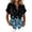 Blue, variant on Women Button Down Shirt Short Sleeve Floral Print Casual Loose Fit Blouse Lightweight Turn Collar Top for Summer,Pink(Pink)