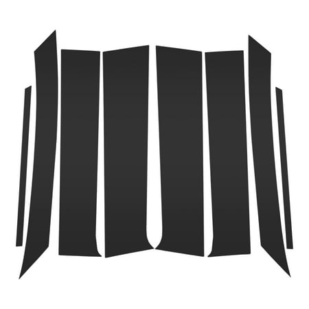 Unique Bargains 8 Pcs Car Door Pillar Window Trim for Toyota Fortuner 2024-2025 Black