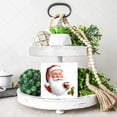 thumbnail image 4 of Santa with Coffee Printed Wood Box Sign for Decoration for Home & Display,Christmas Plaque for Table, Desk, Office - Stocking Stuffers for Men & Women5"x5", 4 of 6