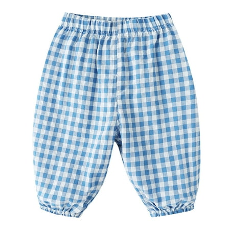 

ZIZOCWA Boys Khaki Uniform Pants Casual Plaid Children Pants Toddler Kids Baby Boys Joggers Sweatpants Breathable Trousers Outfits Clothes Blue Blue90