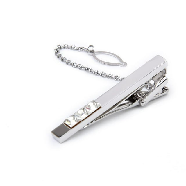 Cristal Simple Pin Bar Clip Cierres Boda Negocios Prom Aniversario Salvador Tie Clip