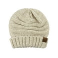 thumbnail image 1 of C.C Women's Chenille Oversized Baggy Soft Warm Thick Knit Beanie Cap Hat-Beige, 1 of 4