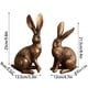 thumbnail image 3 of Decoraciones de Pascua, Adornos de Pascua, Regalos de Pascua Resina Bronces Simulados Adorno Decorativo de Conejo de Orejas Largas Adornos de Resina, 3 of 8