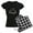 With Checker Pant, variant on CafePress - Adventure Awaits Let'S Go Find It Pajamas - Women's Short Sleeve Print T-Shirt and Pants Dark Cotton Pajama Set