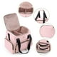 thumbnail image 4 of Bolsa de maquillaje BAFAMYE grande con 2 fundas extraíbles, color rosa, 4 of 6