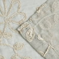 thumbnail image 5 of Dainty Home Rita 3D Floral Chenille Embroidered Solid Sheer Linen Look 76" x 84" Window Curtain Panel Pair in Linen, 5 of 8