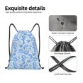 thumbnail image 3 of Kdxio Winter Paisley Pattern Print Drawstring Backpack Bag,Waterproof Draw String Back Sack, Gym Drawstring Bags Swim Bag For Unisex, 3 of 5