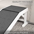 thumbnail image 3 of Pet Ramp, Bed Steps for Dogs Cats with Non-slip Carpet, 49"L x 16"W x 14"H, White Grey, 3 of 7