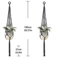 thumbnail image 5 of 2pcs Macrame Plant Hangers Indoor Outdoor Hanging Planter Basket, 5 of 5