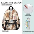 thumbnail image 5 of Highland Cow and Boot Print Cute School Backpack Bag for School with Padded Back and Adjustable Shoulder Straps 15.25"x11.5"x5.25", 5 of 5