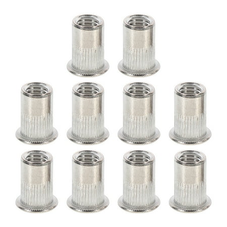 

10pcs Electrician Stainless Steel Rivet Nut Flat Head Nut Durable Flat Rivet Nuts