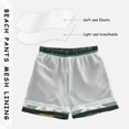 thumbnail image 3 of FORMRS Boys Swim Trunks Quick Dry Mesh Liner Boardshorts Sizes XS-XL, Green Christmas, 3 of 7