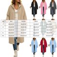 thumbnail image 3 of COMVALUE Womens Long Zip Up Hoodie Jacket Open Front Hoodie Sweatshirt with Pockets Fleece Lightweight Sweaters Oversized Zipper Hooded Cardigan Winter Fall Coats Tunic Sweatshirts (Green, L), 3 of 9