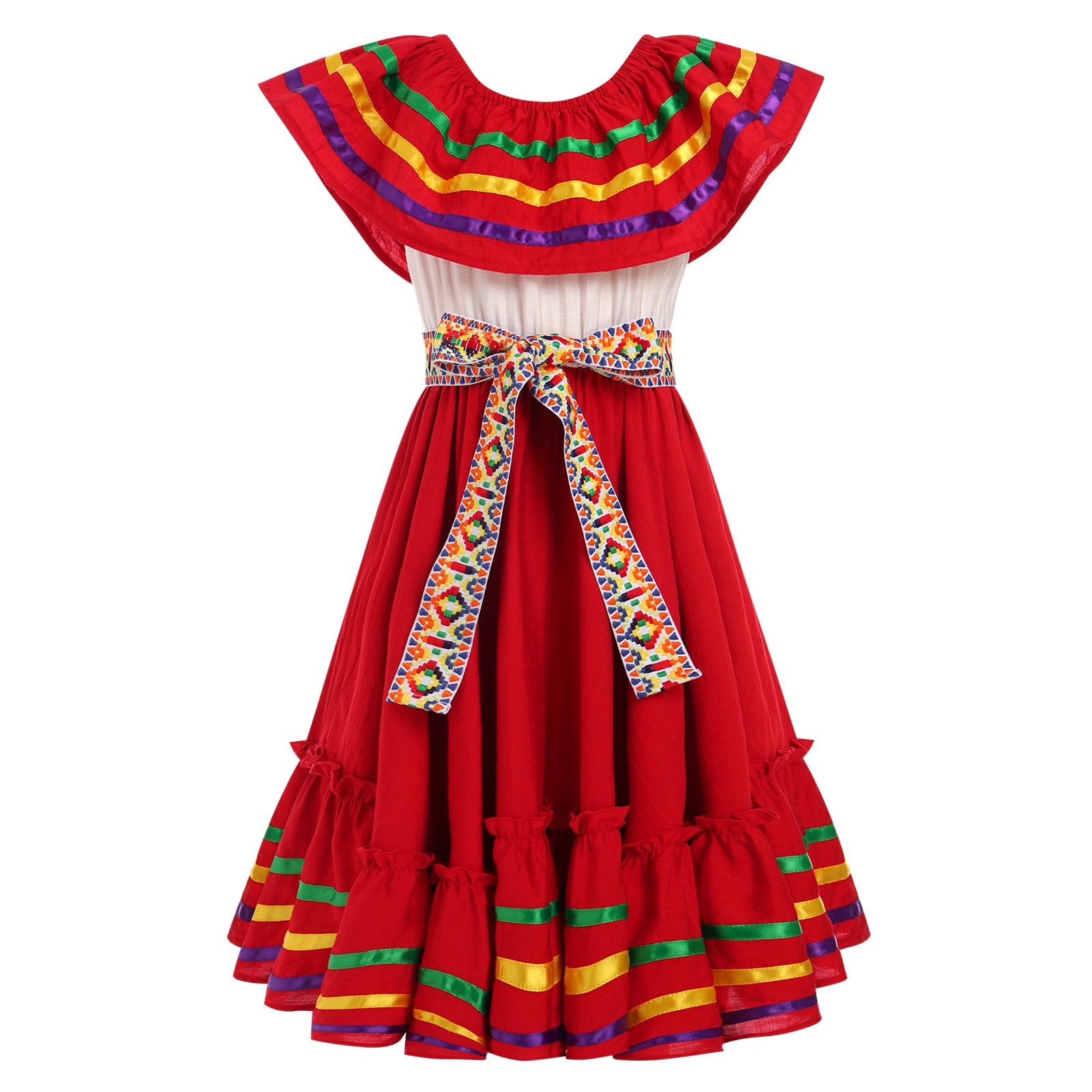traditional mexican christmas dress Handmade Embroidered Mexican Christmas Dress: Fiesta Holiday Girls Dress