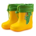 thumbnail image 1 of Botas de goma para niños, niñas y niños, botas de lluvia ligeras, botas de goma antideslizantes impermeables con cordón, 1 of 6