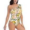 thumbnail image 3 of Goofa Fruit Pattern Women's One Piece Swimsuits Tummy Control Bathing Suits Asymmetric One Shoulder Swimwear-X-Large, 3 of 6