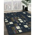 thumbnail image 3 of Ahgly Company Machine Washable Indoor Rectangle Transitional Night Blue Area Rugs, 7' x 10', 3 of 7