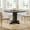 Black, variant on 47 Inch Round Farmhouse Dining Table for 4, Sturdy Wood Pedestal, Space-Saving, Easy Assembly, for Kitchen, Dining Room, Living Room, Brown