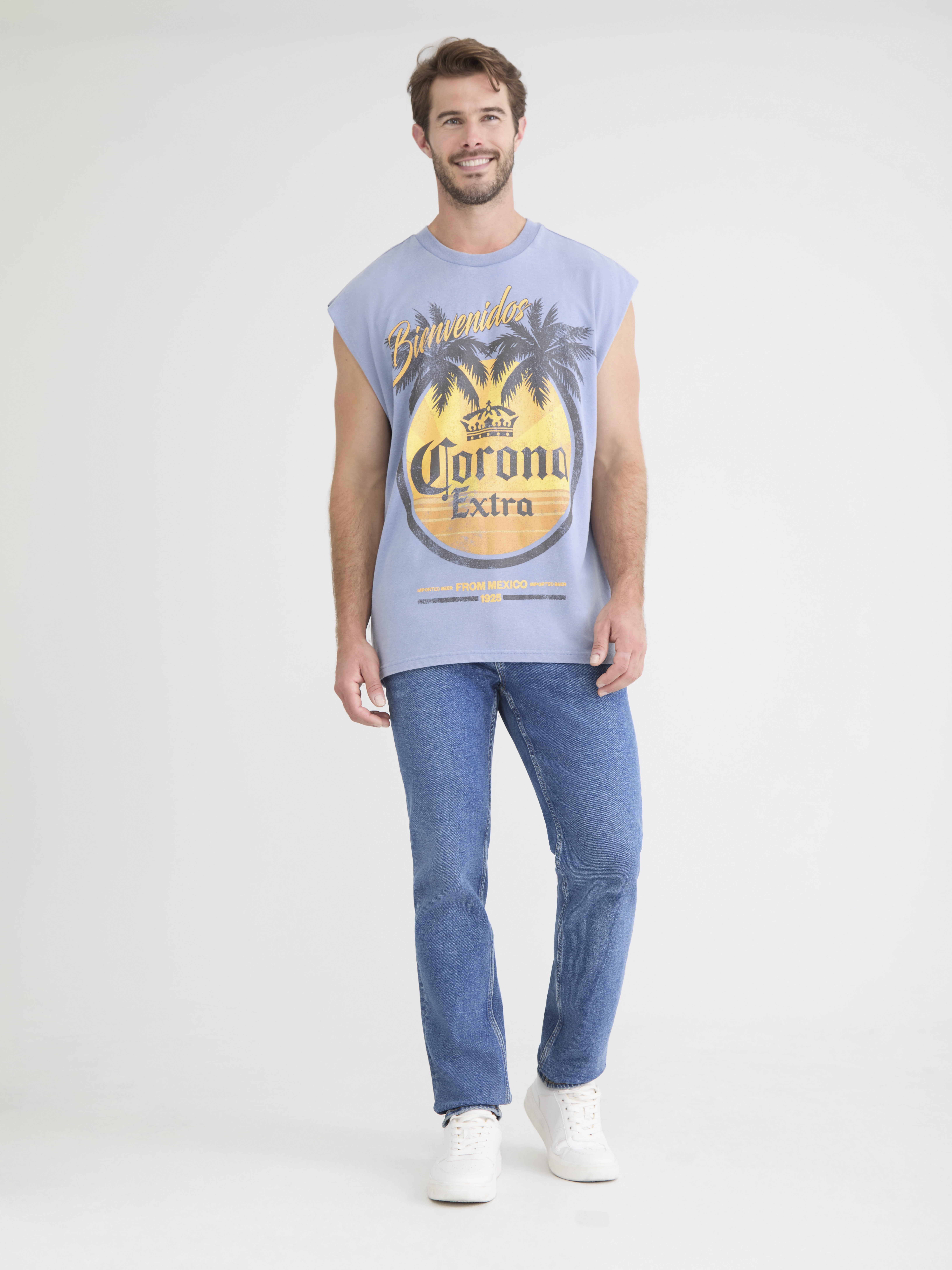 Corona Men's and Big Men's Graphic Muscle Tank, Sizes XS-3XL