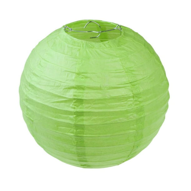 Linterna de papel china redonda de 8 pulgadas, lámpara de bola de papel DIY, decoración de fiesta (verde) Likrtyny Para estrenar