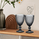thumbnail image 5 of Juego 6 Copas Vino Agua Cristal Labrado Vidrio Gris, 5 of 5
