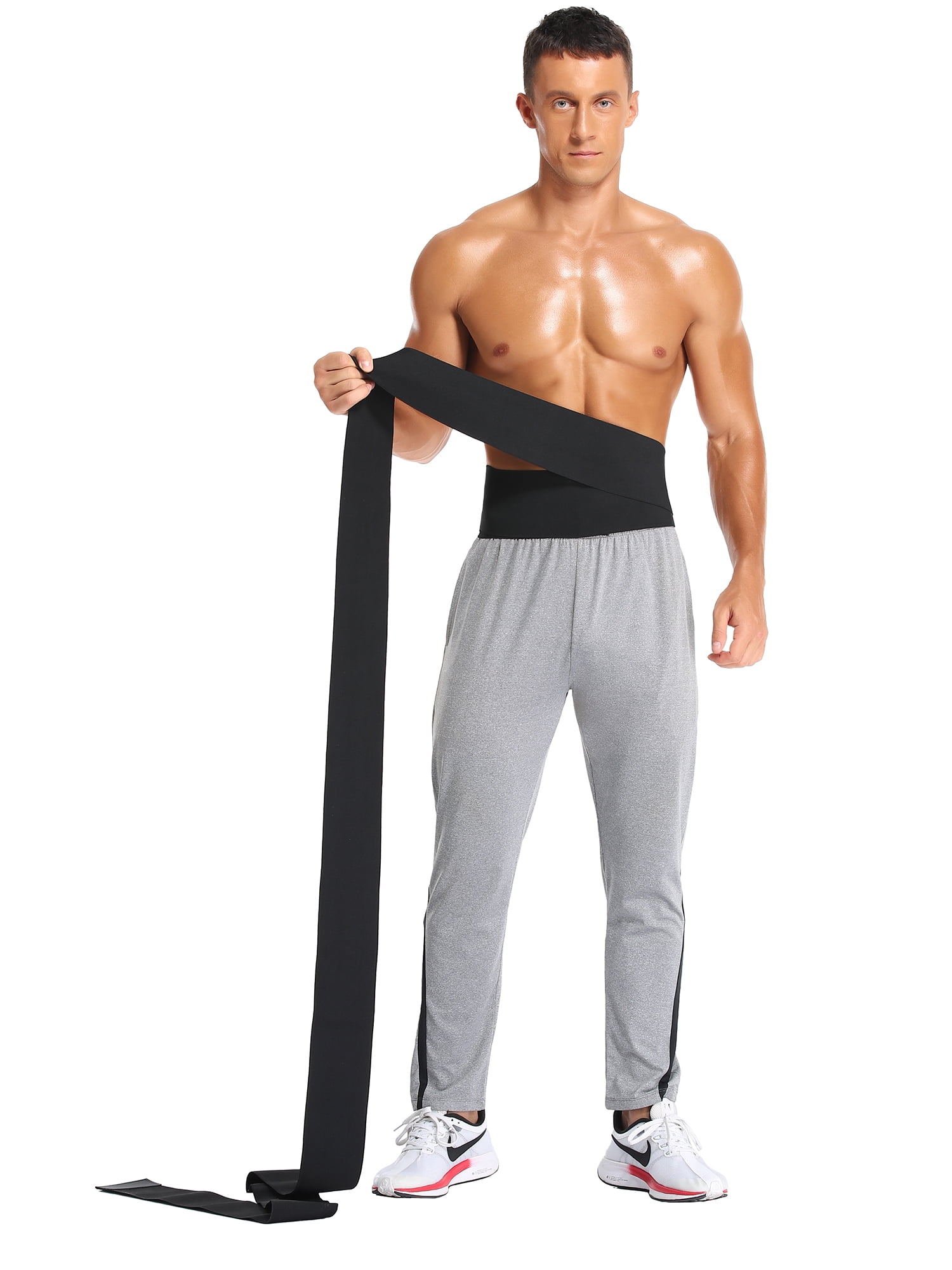 VASLANDA Snatch Me Up Bandage Wrap Body Shaper Waist Trainer Lumbar Waist Trimmer Back Braces for Men