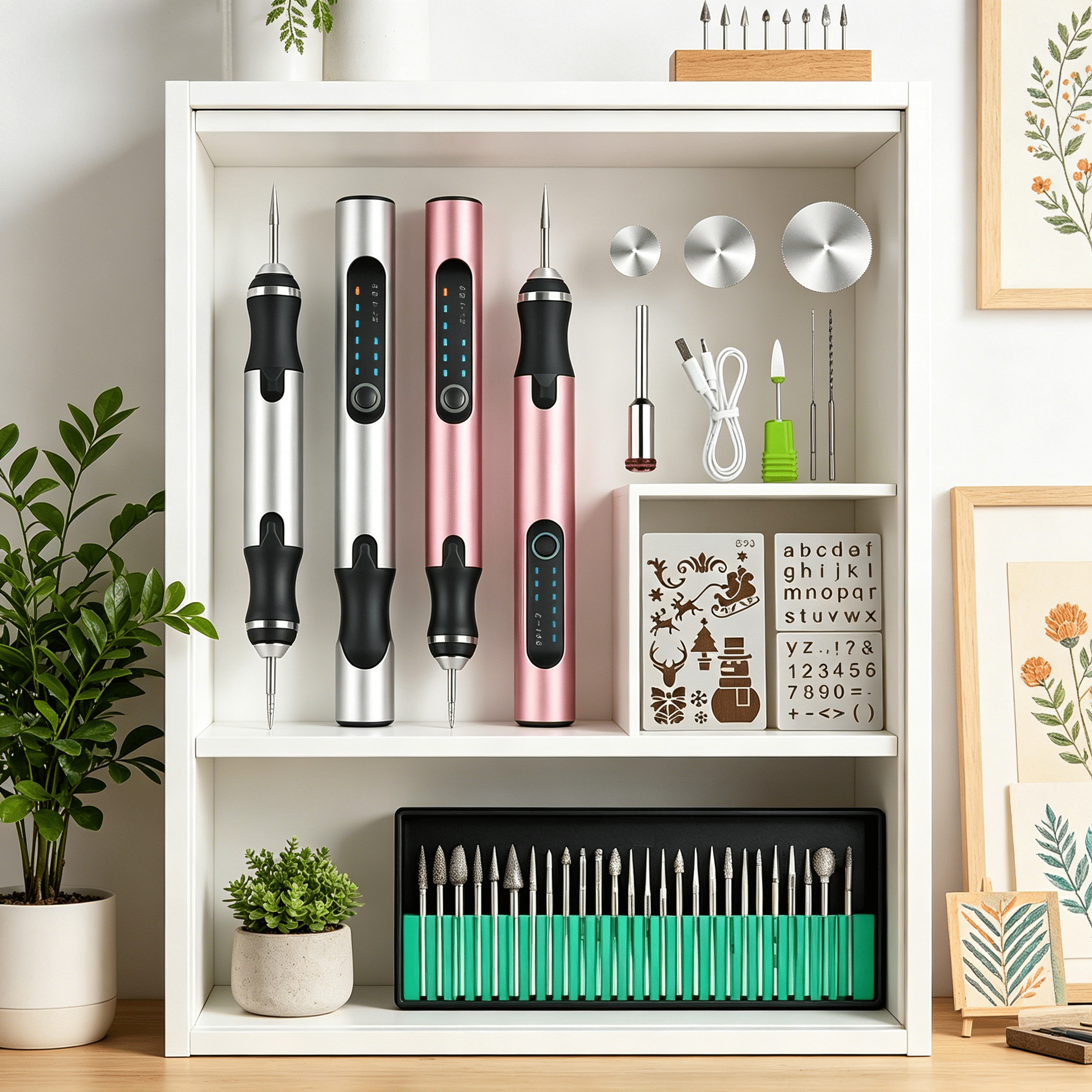EXLEAF 2026 New Rechargeable Engraving Pen Kit-30 Bits for Metal,Wood,Glass,Plastic-Portable Diy Engraving Tool with 5000-15000 Rpm,Beginner Friendly,Includes Tutorials