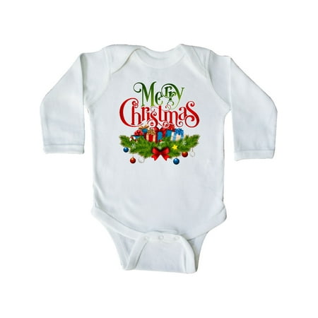 

Inktastic Merry Christmas Gift Baby Boy or Baby Girl Long Sleeve Bodysuit