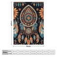 thumbnail image 2 of Tribal Feather Boho Throw Blanket for All Season,Nature Retro Print Throw Blanket Super Soft Lightweight Warm Plush Blankets for Sofa Bed Couch Bedroom Home Décor 30"x40", 2 of 7