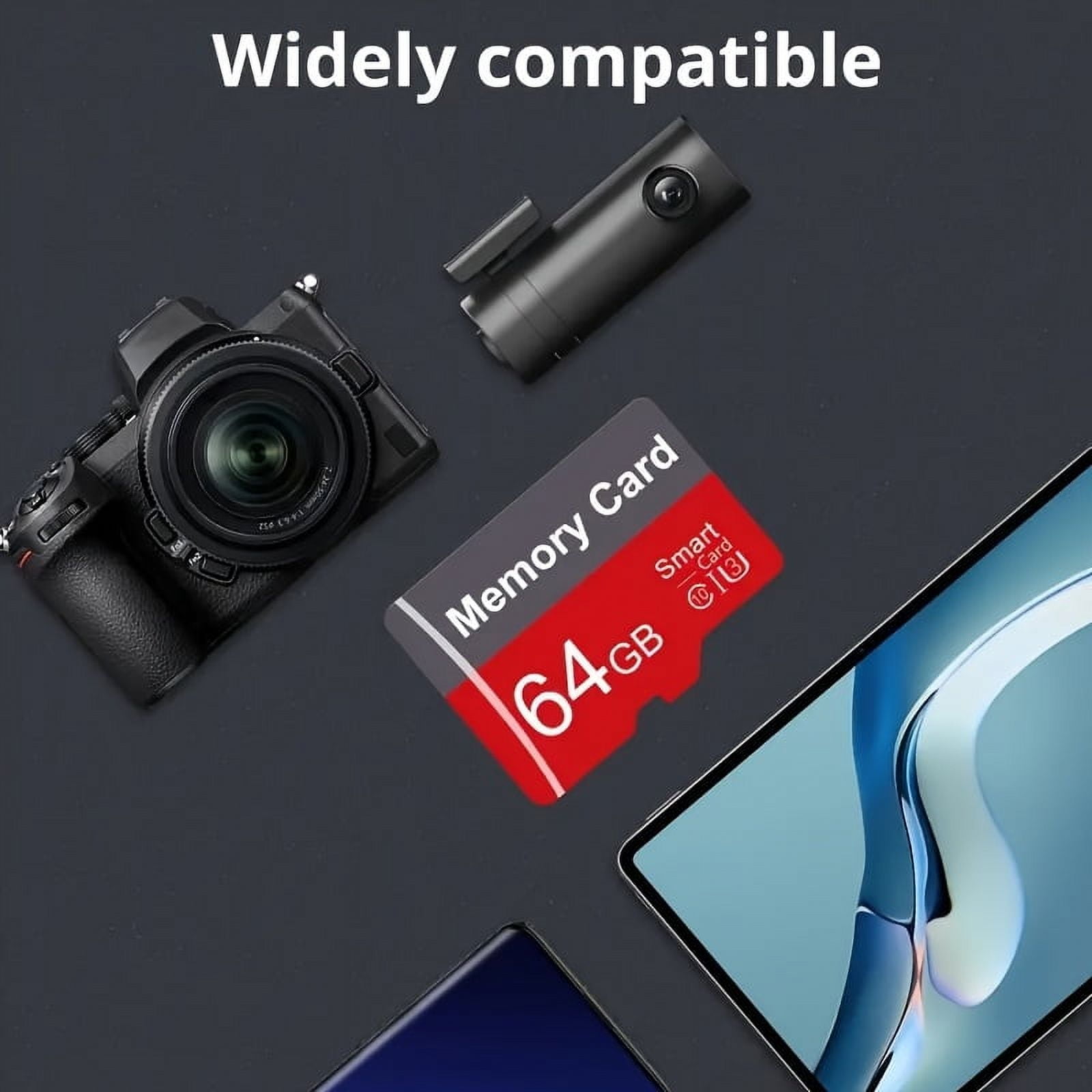 High-Speed TF Memory Card With Adapter - 128GB | A1 C10 Class For Tablets, Cameras, Phones, Laptops, PCs, Car Audio & Gaming Consoles
