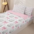 thumbnail image 3 of Homewish Volleyball Kids Zipper Twin Comforter Sets with Fitted Sheet and 2 Pillowcases, Princess Bowknot Zipper Bedding Set, Pink Reversible, 4-Piece, 3 of 6