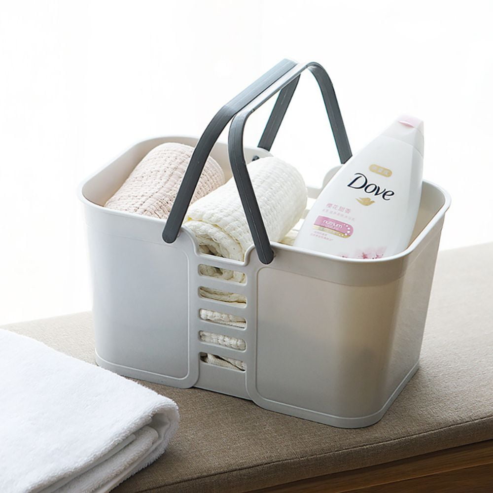 SUNRI Portable Storage Basket Cleaning Caddy Storage Organizer Tote with  Handle for Laundry Bathroom Kitchen Spray Bottles Cloths Brush Supplies  Storage Baskets 