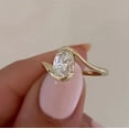 thumbnail image 2 of Bypass Engagement Ring 14k Yellow Gold Plated 2Ct Lab Created Diamonds Oval Cut, 2 of 4