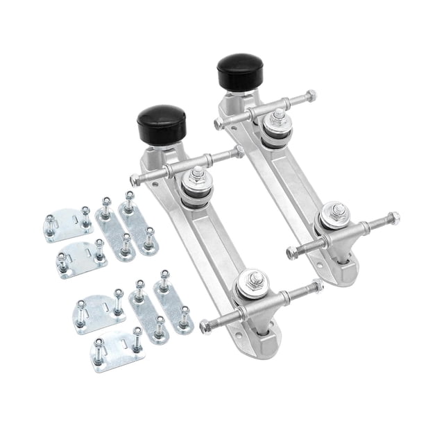 Wweixi 1 Paire Base de Patins à Roulettes en Alliage d'Aluminium, Amortisseur stable Double Rangée Support de Base de Patins à Roulettes 24,05cm