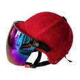 thumbnail image 4 of Casco de montar ergonómico y ajustable, exterior de terciopelo PP PC, con hebilla elegante, Con espejo colorido, 4 of 9