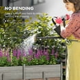 thumbnail image 6 of Outsunny 7.4' x 1.8' x 2.6' Raised Garden Bed Kit, Extra Large Elevated Wood Planter Box with Legs & Drainage Holes, 220 lbs. Capacity, Gray, 6 of 9