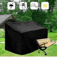 thumbnail image 3 of Outdoor Bench Rain And Dust Cover Black Furniture Cover Benches Seat Rain Cover, 3 of 4