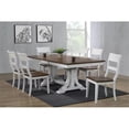 thumbnail image 2 of Iconic Furniture Company 42x82" 7-Pc Deco Wood Dining Set in Cocoa/Cotton White, 2 of 7