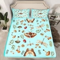 thumbnail image 2 of Homewish 4-Piece Animal Dragonfly Moth Ladybug Botanical Mushroom Chic Floral Flowers Queen Sheet Set for All Ages, Super Cozy Room Decor, 2 of 7