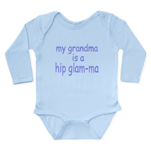 CafePress - Hip Glamma1a Body Suit - Long Sleeve Cotton Baby Bodysuit