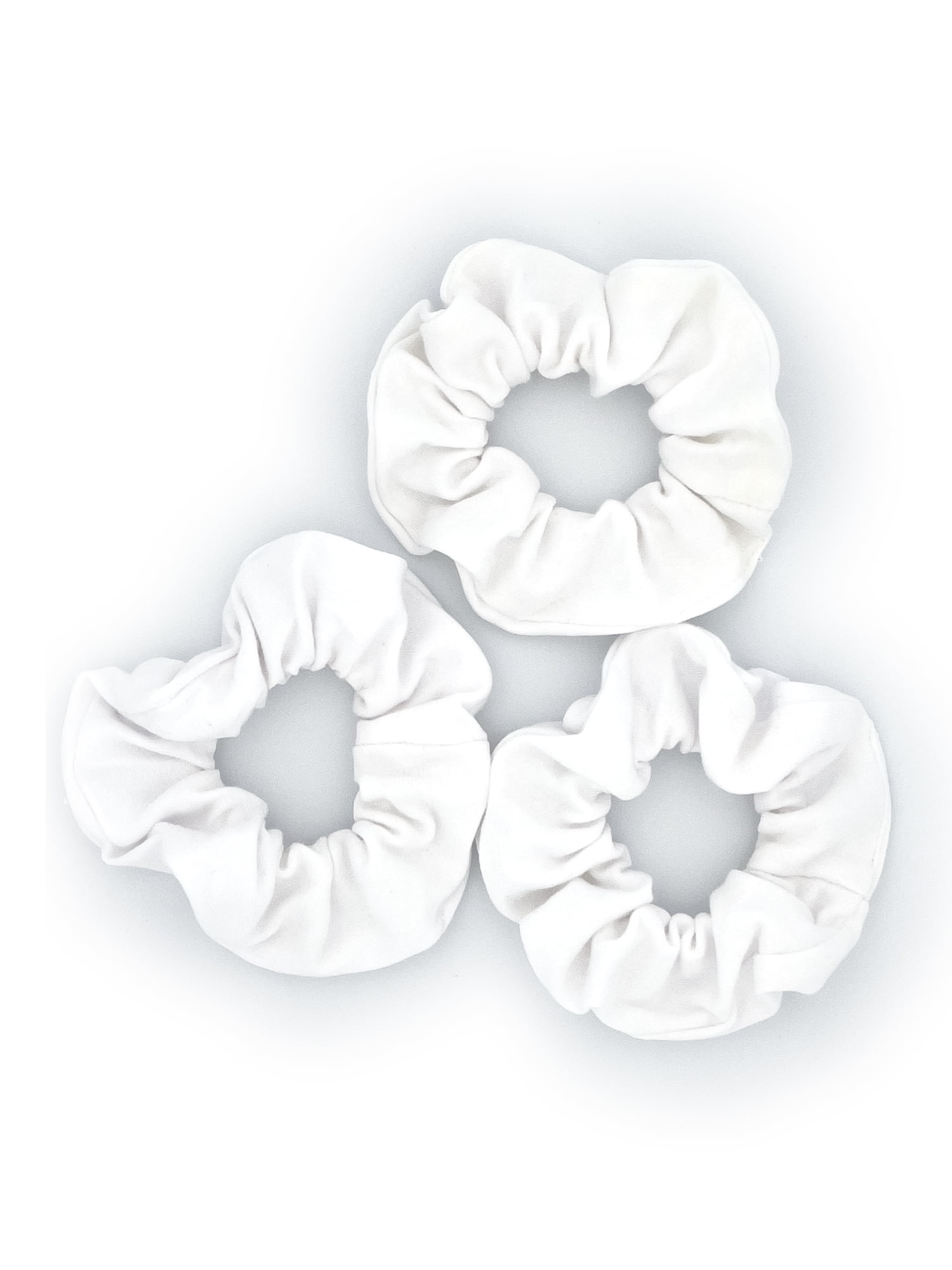 (4 pack) Hello Hobby Adult, Ponytail Holder, Solid White Color, 3 Pack, Arts and Crafts, Fashion Hair Tie